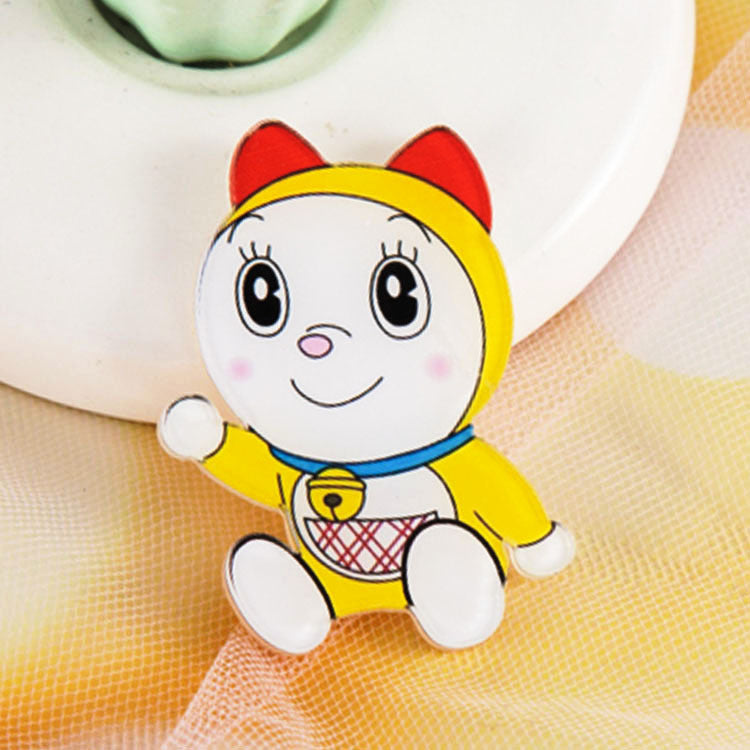 Japanese Cartoon Acrylic Brooch Cute Robot Cat Anime Badge Custom Children's Bag Pendant Accessories Patch