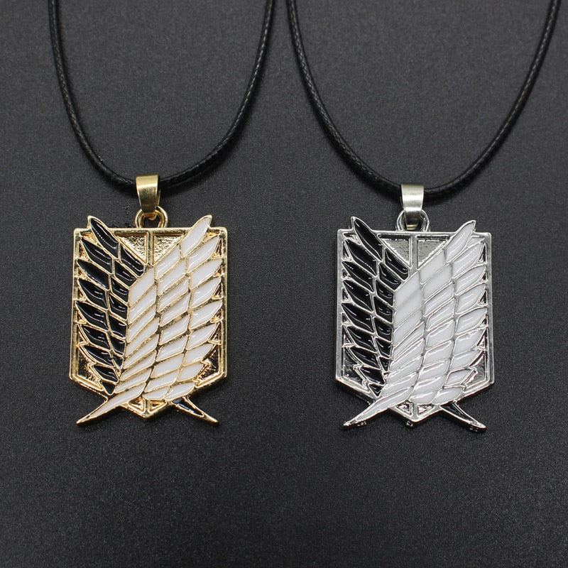 Hot Anime Shingeki No Kyojin Necklace Attack On Titan Necklace Wings of Liberty Pendants Necklaces Cosplay Jewelry Collares