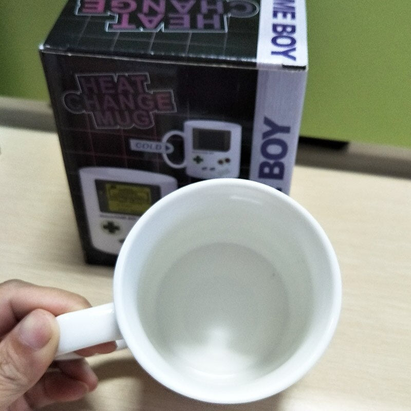 Game Boy Color Changing Mug White Ceramic Milk Tea Cup Heat Change Mug For Kids
