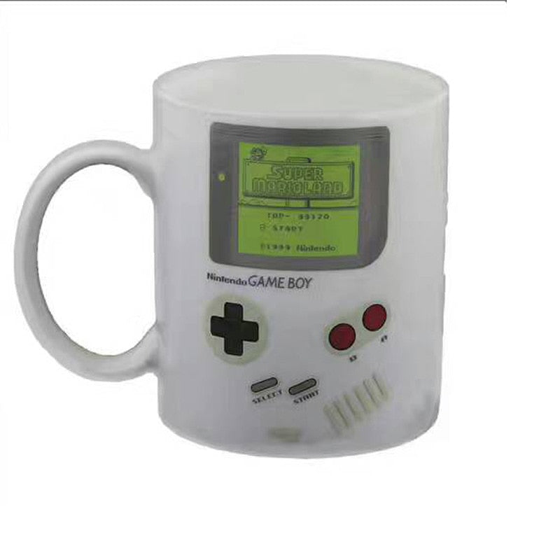 Game Boy Color Changing Mug White Ceramic Milk Tea Cup Heat Change Mug For Kids