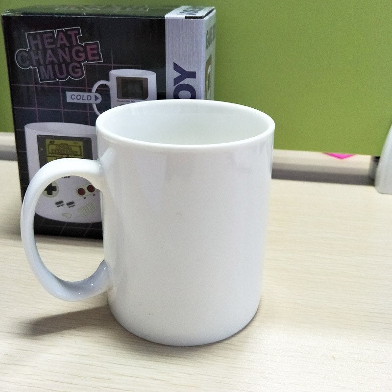 Game Boy Color Changing Mug White Ceramic Milk Tea Cup Heat Change Mug For Kids