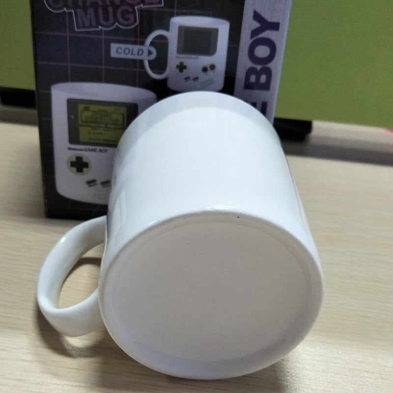 Game Boy Color Changing Mug White Ceramic Milk Tea Cup Heat Change Mug For Kids