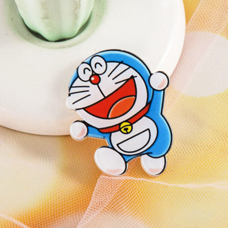 Japanese Cartoon Acrylic Brooch Cute Robot Cat Anime Badge Custom Children's Bag Pendant Accessories Patch