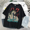 Totoro print loose men's and women's short sleeved Anime T-shirt