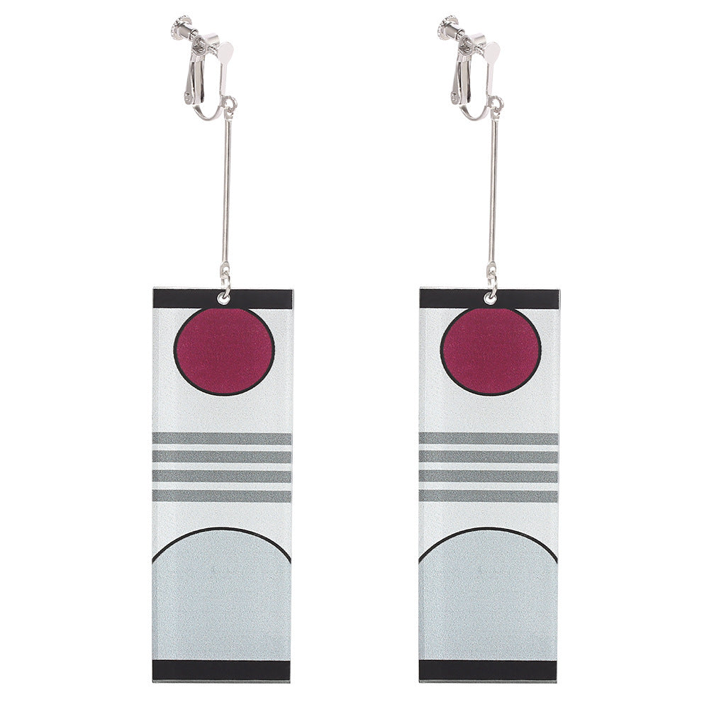 Anime Peripheral Ghost Killing Blade Earrings Demon Slayer Creative Kitchen Door Tanjilang Earrings