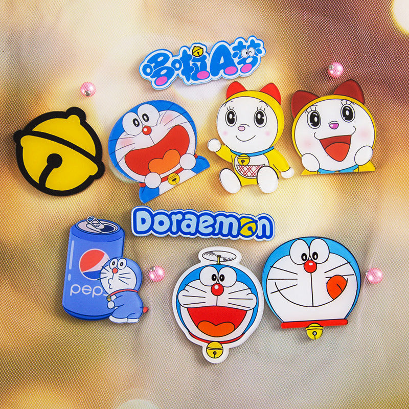 Japanese Cartoon Acrylic Brooch Cute Robot Cat Anime Badge Custom Children's Bag Pendant Accessories Patch